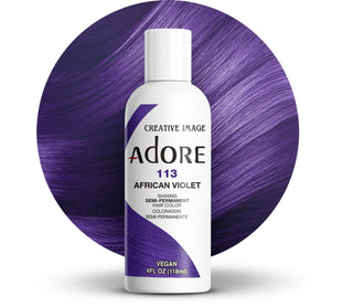 ADORE SEMI - PERMANENT HAIR COLOR 113 AFRICAN VIOLET 4OZ - Beautylicious Canada