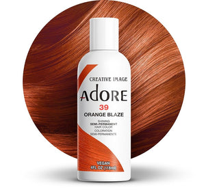 ADORE SEMI - PERMANENT HAIR COLOR 39 ORANGE BLAZE 4OZ - Beautylicious Canada