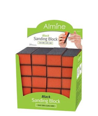 ALMINE BLACK SANDING BLOCK GRIT 100/120/180 - Beautylicious Canada