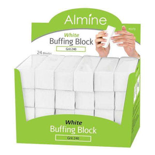 ALMINE WHITE BUFFING BLOCK GRIT 240 - Beautylicious Canada