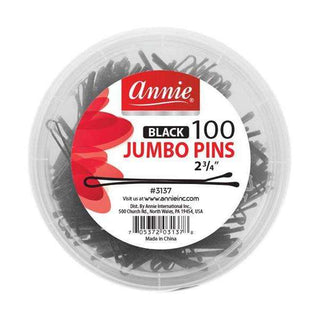 ANNIE 100CT 2 3/4" JUMBO BLACK PINS - Beautylicious Canada