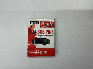ANNIE 2" CRIMPED & BALL TIPPED 24CT BLACK BOB PINS - Beautylicious Canada