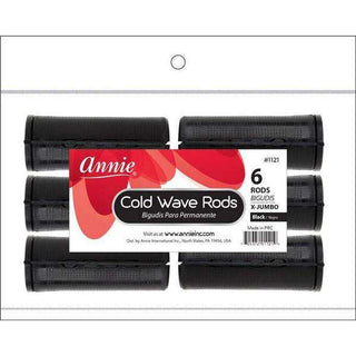 Annie Cold Wave Rods X - Jumbo 6Ct Black *1121 - Beautylicious Canada