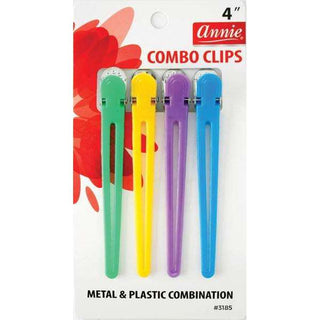Annie Combo Clips 4Ct Asst Color *3185 - Beautylicious Canada