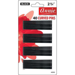 Annie Curved Pins 2 3/4" 40Ct Black *3310 - Beautylicious Canada