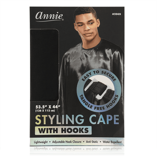 Annie Cutting Cape with Stretchable Hook Black *3969 - Beautylicious Canada