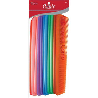 Annie Dressing Combs 9In 12Ct Asst Color *65 - Beautylicious Canada