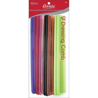 Annie Dressing Combs 9In 12Ct Asst Color *66 - Beautylicious Canada