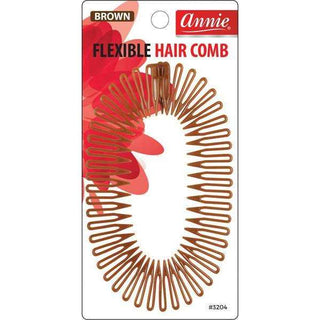Annie Flexible Hair Comb Brown *3204 - Beautylicious Canada