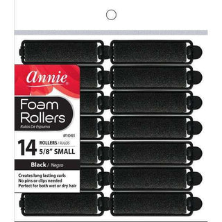 Annie Foam Rollers Small 14Ct Black *1061 - Beautylicious Canada