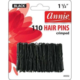 Annie Hair Pins 1 1/2" 110Ct Black *3332 - Beautylicious Canada