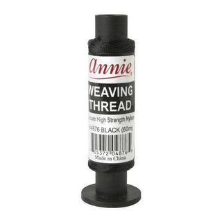 ANNIE DELUXE HIGH STRENGTH NYLON BLACK WEAVING THREAD 60M #4876