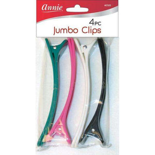 Annie Jumbo Clips 4Ct Asst Color *3183 - Beautylicious Canada