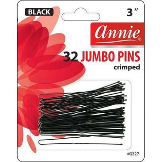 Annie Jumbo Hair Pins 3" 32Ct Black *3327 - Beautylicious Canada