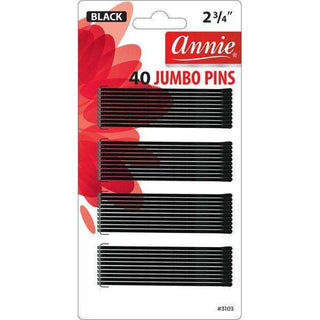 Annie Jumbo Pins 2 3/4In 40Ct Black *3103 - Beautylicious Canada