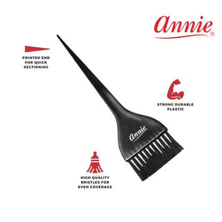 ANNIE LARGE DYE BRUSH W/ SECTIONING TIP - BLACK 2954 - Beautylicious Canada