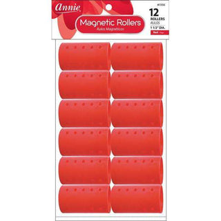 Annie Magnetic Rollers 1 1/2In 12Ct Red *1356 - Beautylicious Canada