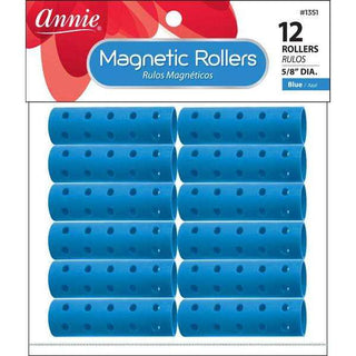 Annie Magnetic Rollers 5/8In 12Ct Blue *1351 - Beautylicious Canada