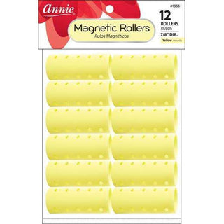 Annie Magnetic Rollers 7/8In 12Ct Yellow *1353 - Beautylicious Canada