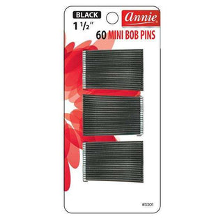 Annie Mini Bob Pins 1 1/2" 60Ct Black *3301 - Beautylicious Canada