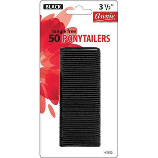 Annie No Tangle Ponytailers 3 1/2In 50ct Black Thin *3352 - Beautylicious Canada