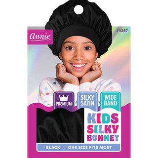 ANNIE KIDS SILKY BONNET - BLACK* 4367