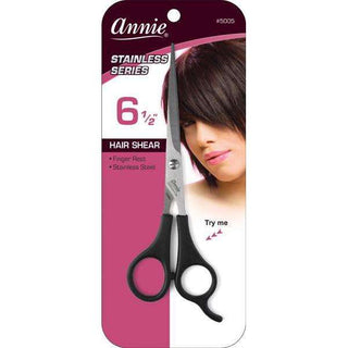 Annie Professional Stainless Hair Shears 6.5 Inch Black *5005 - Beautylicious Canada