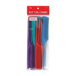 Annie Rat Tail Comb Set 12 CT Assorted Color *17 - Beautylicious Canada