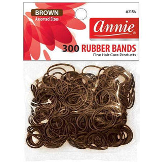 Annie Rubber Bands Asst Size 300Ct Brown *3154 - Beautylicious Canada