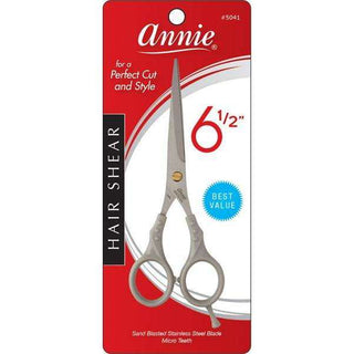 Annie Sand Blasted Stainless Steel Shears 6.5 Inch Grey *5041 - Beautylicious Canada