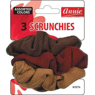 Annie Scrunchies 3Ct Asst Brown Color *3374 - Beautylicious Canada