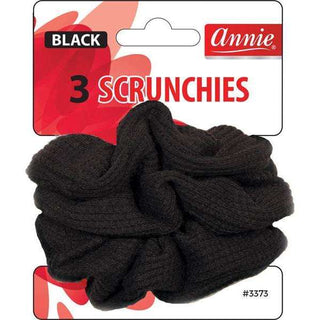 Annie Scrunchies 3Ct Black *3373 - Beautylicious Canada