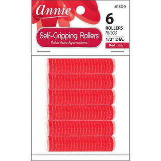 Annie Self - Gripping Rollers 1/2In 6ct Red *1309 - Beautylicious Canada