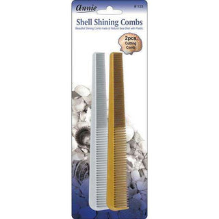 ANNIE SHELL SHINING COMBS 2 PCS CUTTING COMBS #133 - Beautylicious Canada