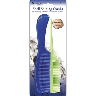 Annie Shell Shining Combs Bushtail 2Ct Asst Color *130 - Beautylicious Canada
