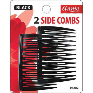 Annie Side Combs Medium 2Ct Black *3202 - Beautylicious Canada