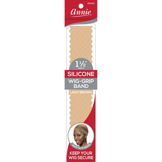 Annie Silicone Wig Grip Head Band Translucent Light Brown  *3442