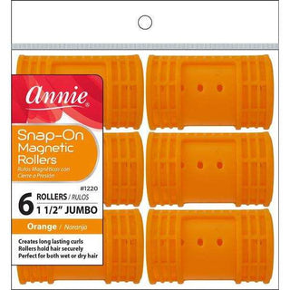 Annie Snap - On Magnetic Rollers Size Jumbo 6Ct Orange *1220 - Beautylicious Canada