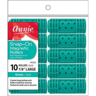 Annie Snap - On Magnetic Rollers Size L 10Ct Green *1222 - Beautylicious Canada