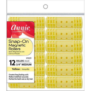 Annie Snap - On Magnetic Rollers Size M 12Ct Yellow *1223 - Beautylicious Canada