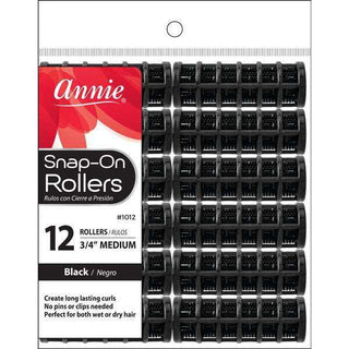 Annie Snap - On Rollers Size M 12Ct Black *1012 - Beautylicious Canada