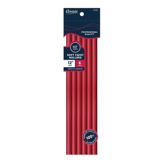 ANNIE SOFT TWIST ROLLER 12IN 6CT RED *1255 - Beautylicious Canada