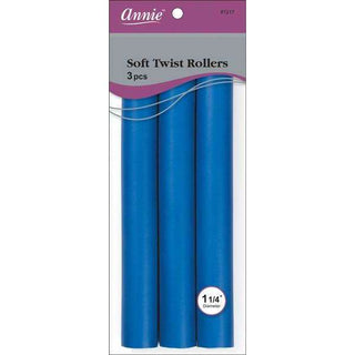 Annie Soft Twist Rollers 1 1/4" XL Blue (3pcs) *1217 - Beautylicious Canada