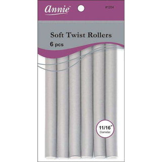 Annie Soft Twist Rollers 11/16" Gray (6pcs) *1204 - Beautylicious Canada
