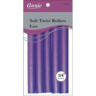 Annie Soft Twist Rollers 3/4" Purple (5pcs) *1205 - Beautylicious Canada