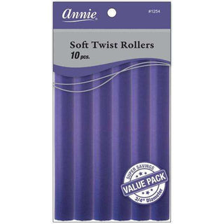 Annie Soft Twist Rollers 3/4" Purple Value Pack (10pcs) *1254 - Beautylicious Canada