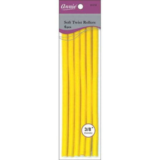 Annie Soft Twist Rollers 3/8" XL Yellow (6pcs) *1212 - Beautylicious Canada