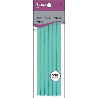 Annie Soft Twist Rollers 5/16" Green (6pcs) *1199 - Beautylicious Canada