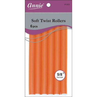 Annie Soft Twist Rollers 5/8" Orange (6pcs) *1203 - Beautylicious Canada