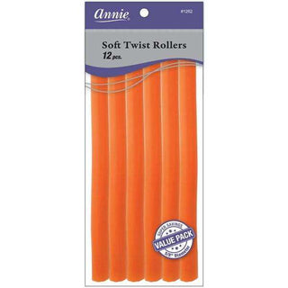 Annie Soft Twist Rollers 5/8" XL Orange Value Pack (12pcs) *1262 - Beautylicious Canada